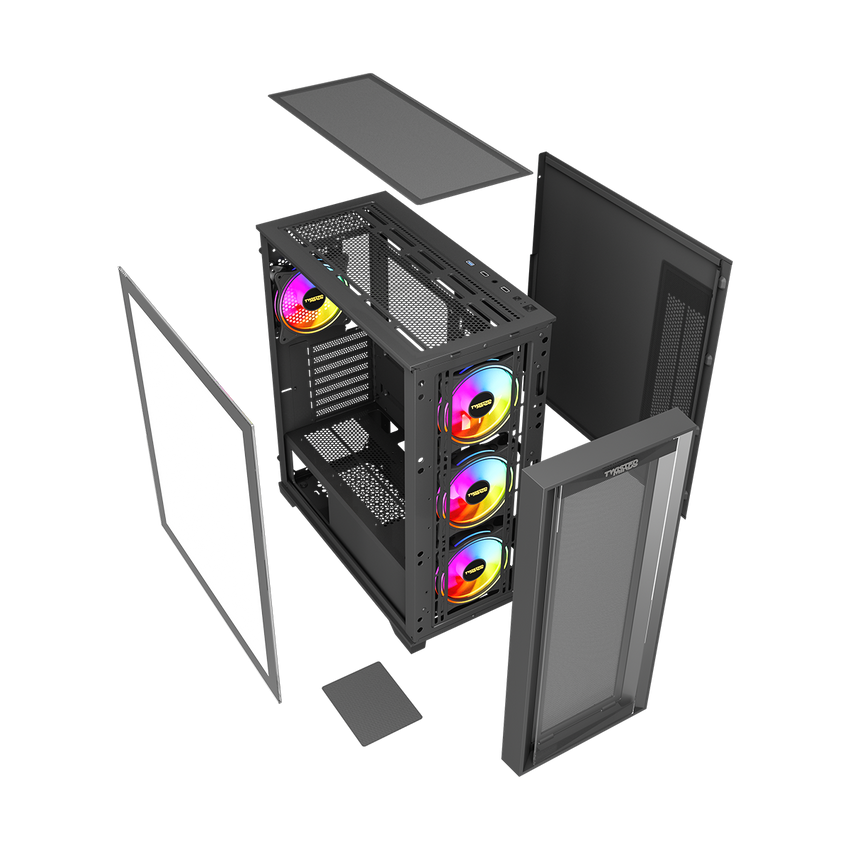 علبة ألعاب Twisted Minds Storm Rider - 04 متوسطة الحجم - أسود - TM-CT200-B
