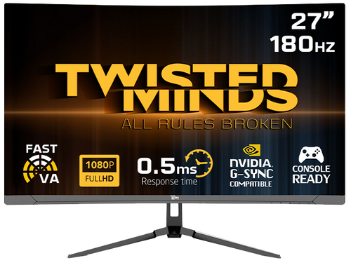 تويستد مايندز, شاشة الألعاب بحجم 27 بوصة, 180 هرتز, زمن الاستجابه 1, اتش دي ام اي 2.0
