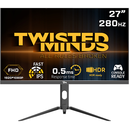 Twisted Minds Supreme Series Flat 27" FHD - 280HZ 0.5MS Fast IPS HDMI 2.1 Gaming Monitor - TM27FHD280IPS