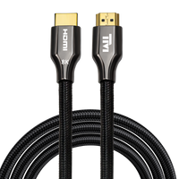 كابل HDMI 2.1 من Twisted Minds بدقة 8K/60Hz، 4K/120Hz، 4K/60Hz - عرض نطاق ترددي 48 جيجابت في الثانية، طول الكابل 2 متر - TM-Z8KHDMI-2M