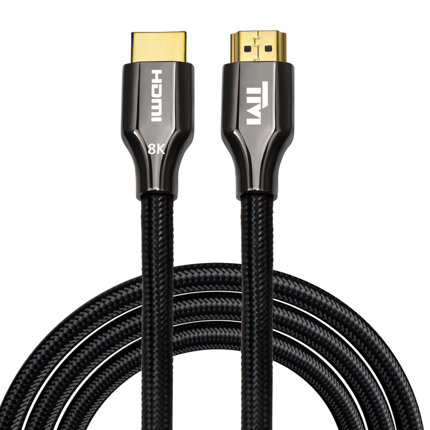 كابل HDMI 2.1 من Twisted Minds بدقة 8K/60Hz، 4K/120Hz، 4K/60Hz - عرض نطاق ترددي 48 جيجابت في الثانية، طول الكابل 2 متر - TM-Z8KHDMI-2M