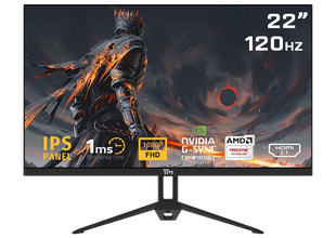 TM ECO SERIES 22”, 120hz, 1MS, FHD, HDMI 2.1 & DP 1.4 Gaming Monitor  TM22FHD120IPS