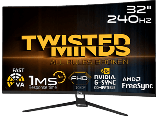 تويستد مايندز, شاشة الألعاب بصورة فائقة الوضوح بحجم 32 بوصة, 240 هرتز, 1 ام اس, اتش دي ام اي 2.0