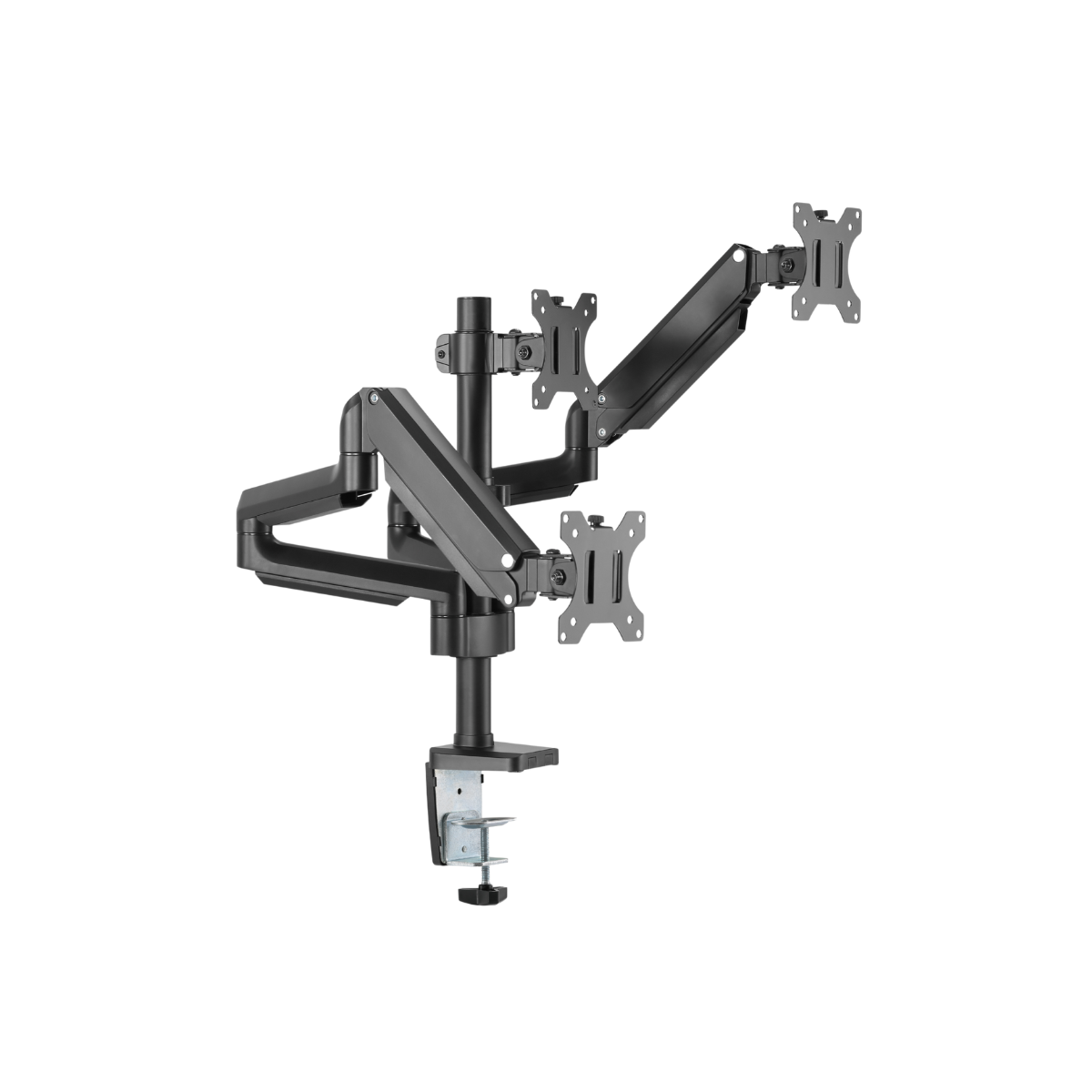 Twistedminds Premium Triple Monitors Aluminum Pole Mounted Gas Spring Monitor Arm – TM-26-C018P