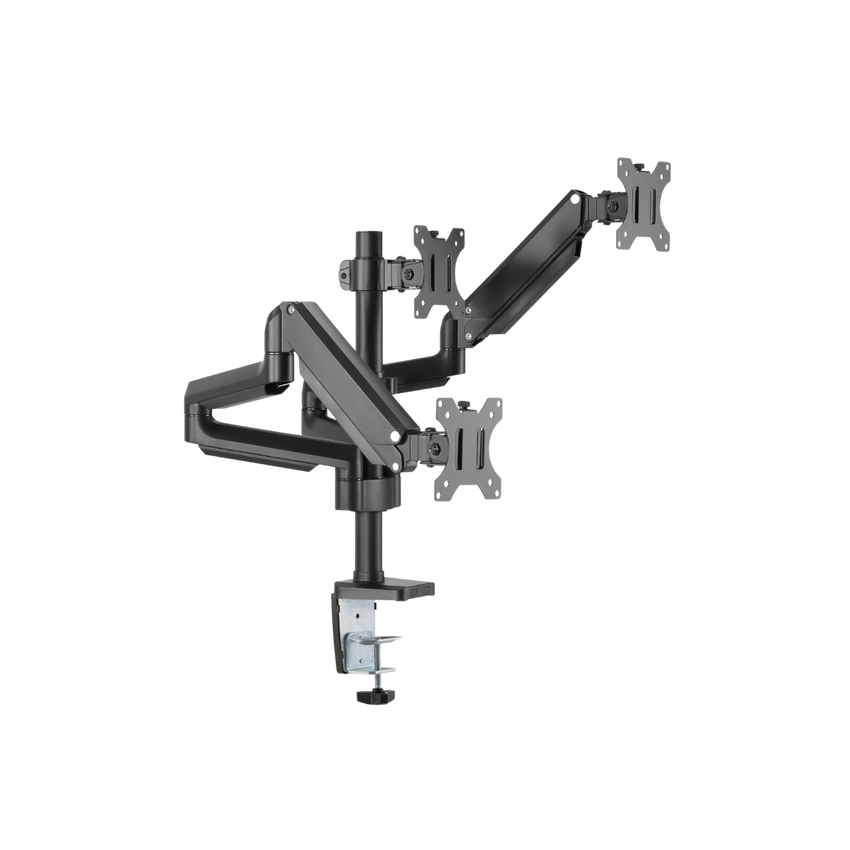 Twistedminds Premium Triple Monitors Aluminum Pole Mounted Gas Spring Monitor Arm – TM-26-C018P