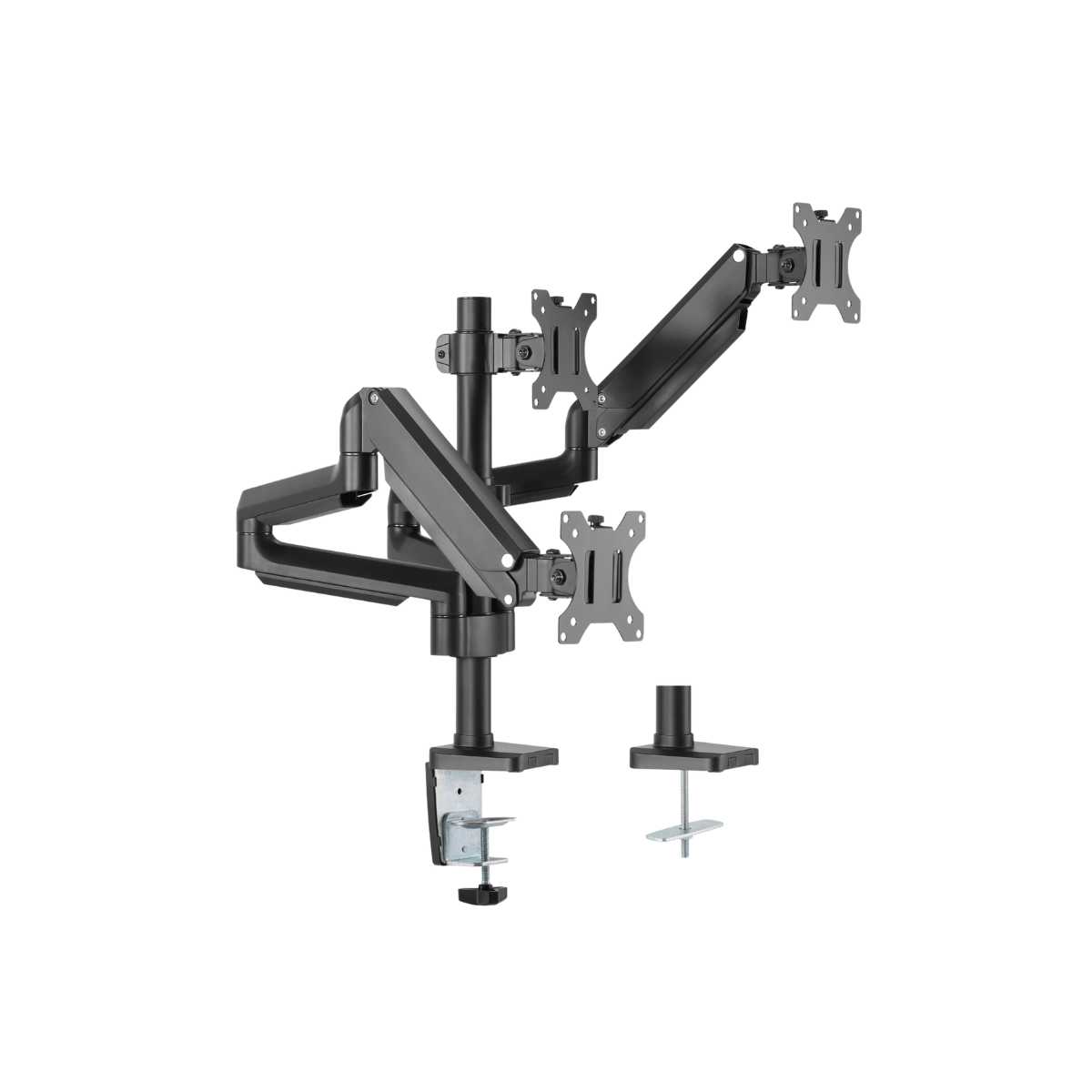 Twistedminds Premium Triple Monitors Aluminum Pole Mounted Gas Spring Monitor Arm – TM-26-C018P