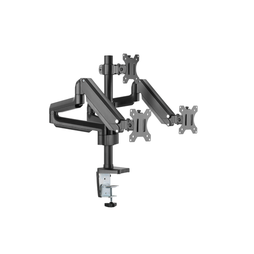 Twistedminds Premium Triple Monitors Aluminum Pole Mounted Gas Spring Monitor Arm – TM-26-C018P