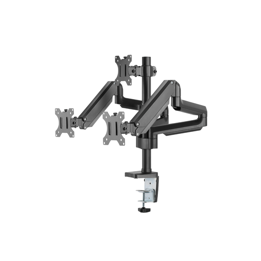 Twistedminds Premium Triple Monitors Aluminum Pole Mounted Gas Spring Monitor Arm – TM-26-C018P