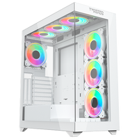 علبة ألعاب Twisted Minds Quantum Mid متوسطة الحجم من الزجاج المقوى - أبيض - TM-TM-290XL-9-W