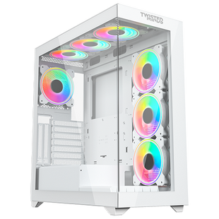 علبة ألعاب Twisted Minds Quantum Mid متوسطة الحجم من الزجاج المقوى - أبيض - TM-TM-290XL-9-W