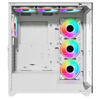 علبة ألعاب Twisted Minds Quantum Mid متوسطة الحجم من الزجاج المقوى - أبيض - TM-TM-290XL-9-W