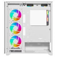 علبة ألعاب Twisted Minds Quantum Mid متوسطة الحجم من الزجاج المقوى - أبيض - TM-TM-290XL-9-W