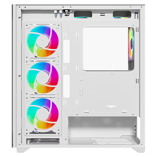 علبة ألعاب Twisted Minds Quantum Mid متوسطة الحجم من الزجاج المقوى - أبيض - TM-TM-290XL-9-W