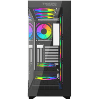 علبة ألعاب Twisted Minds Quantum Mid متوسطة الحجم من الزجاج المقوى - أسود - TM-290XL-9B