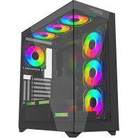 علبة ألعاب Twisted Minds Quantum Mid متوسطة الحجم من الزجاج المقوى - أسود - TM-290XL-9B