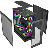 علبة ألعاب Twisted Minds Quantum Mid متوسطة الحجم من الزجاج المقوى - أسود - TM-290XL-9B