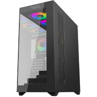 علبة ألعاب Twisted Minds Quantum Mid متوسطة الحجم من الزجاج المقوى - أسود - TM-290XL-9B