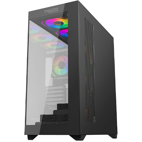 علبة ألعاب Twisted Minds Quantum Mid متوسطة الحجم من الزجاج المقوى - أسود - TM-290XL-9B