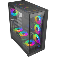 علبة ألعاب Twisted Minds Quantum Mid متوسطة الحجم من الزجاج المقوى - أسود - TM-290XL-9B