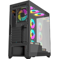 علبة ألعاب Twisted Minds Quantum Mid متوسطة الحجم من الزجاج المقوى - أسود - TM-290XL-9B