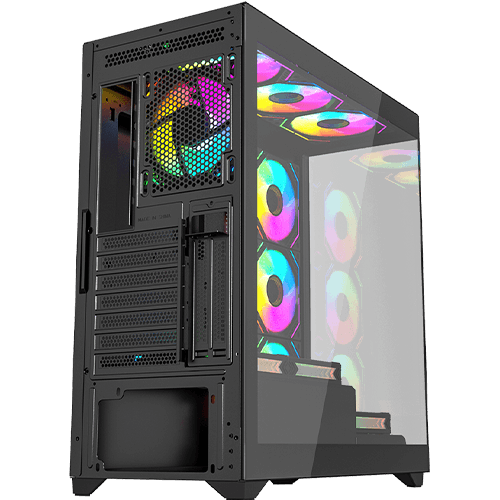 علبة ألعاب Twisted Minds Quantum Mid متوسطة الحجم من الزجاج المقوى - أسود - TM-290XL-9B