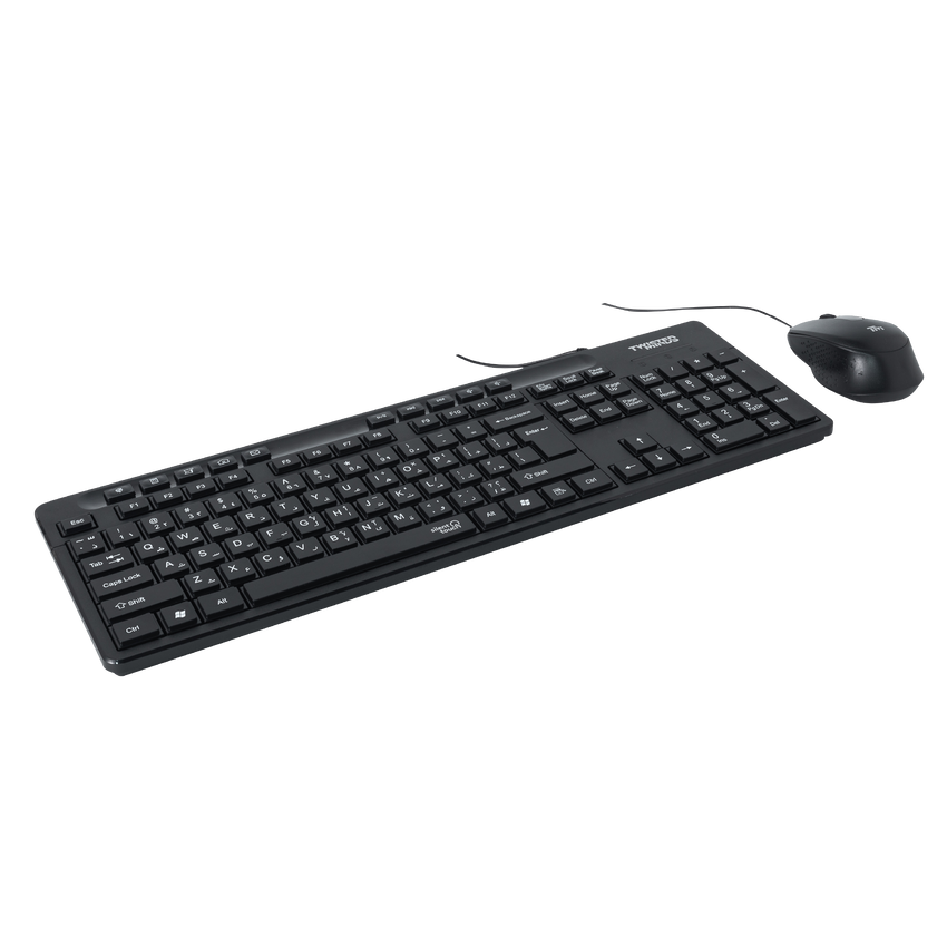 لوحة مفاتيح تويستد مايندز K19 كافارا سيريز 2 في 1 كومبو سلكية خفيفة الوزن - أسود - (تخطيط إنجليزي / عربي)