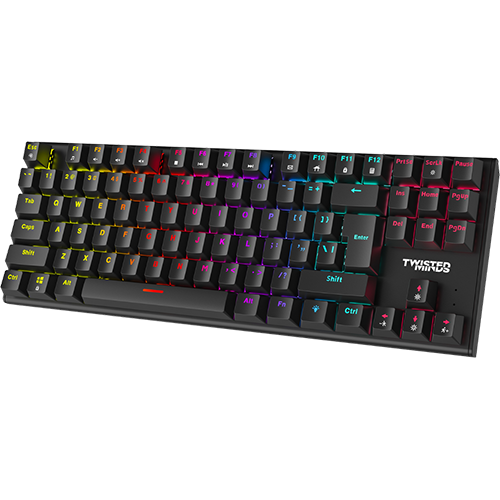 Twisted Minds 4-in-1 Gaming Bundle - Wired Keyboard, DPI Adjustable Mouse, Rainbow Static Headset & Mouse Pad - TM-FUSION-X