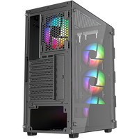 علبة ألعاب Twisted Minds Titan Glass Mid Tower - أسود TM-GM-III-B