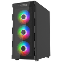 علبة ألعاب Twisted Minds Titan Glass Mid Tower - أسود TM-GM-III-B