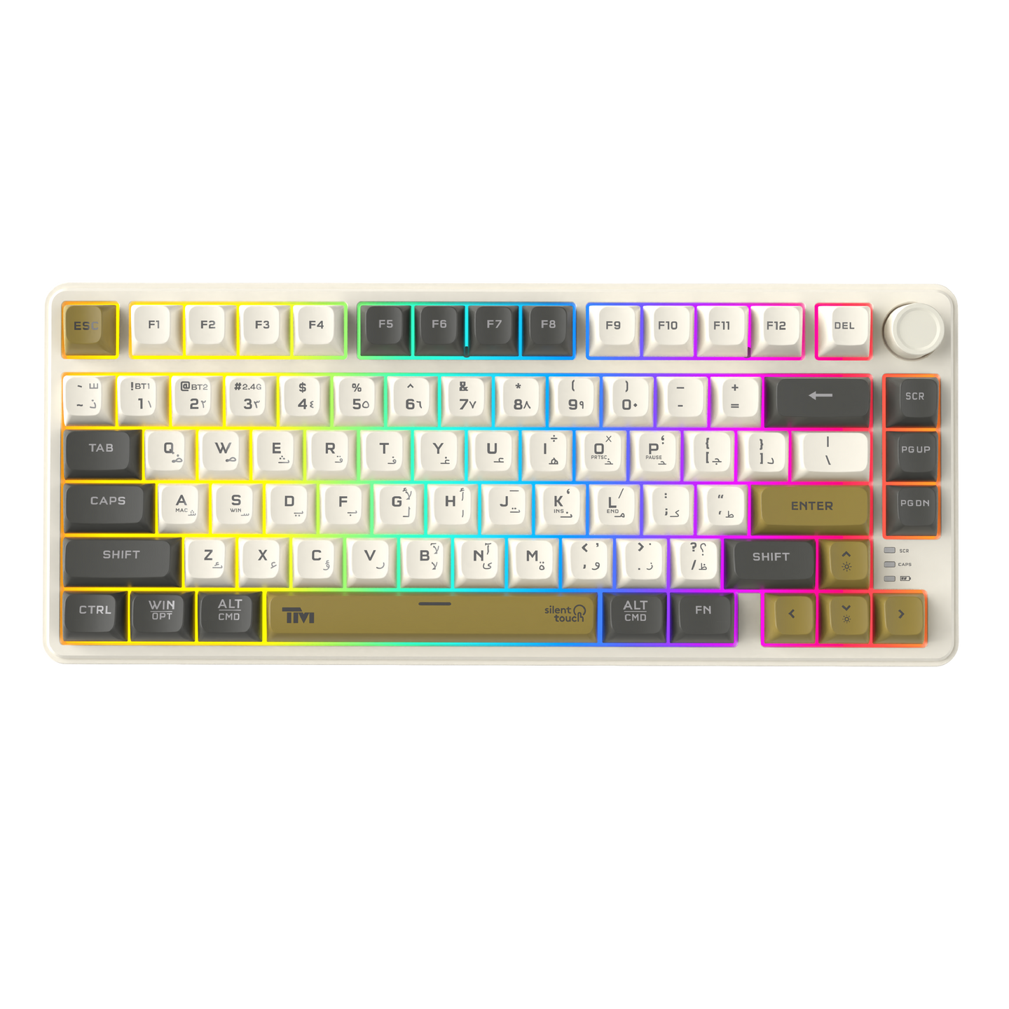 TwistedMinds TM-MK75-WLPRO Imperium Pro Series 75% Compact Size 80 Keys Wired Membrane Keyboard - (English / Arabic) Layout