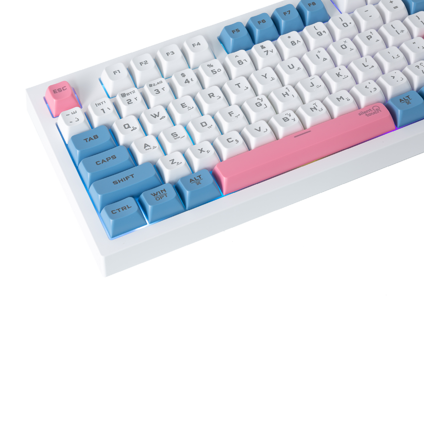 Twisted Minds TM-MK75-WL Spectrum Pro Series 75% Compact Size 87 keys Wireless Membrane Keyboard - (English / Arabic) Layout