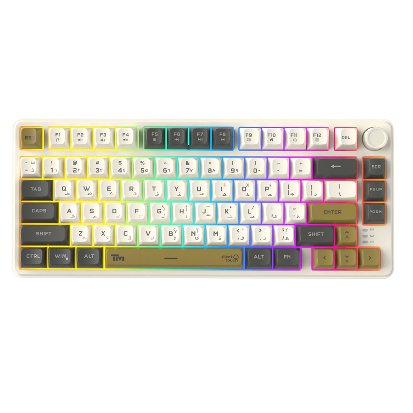 Twisted Minds Imperium Pro Series TM-MK75-WPRO 75% Compact Size 80 Keys Wired  Membrane Keyboard - (English / Arabic) Layout