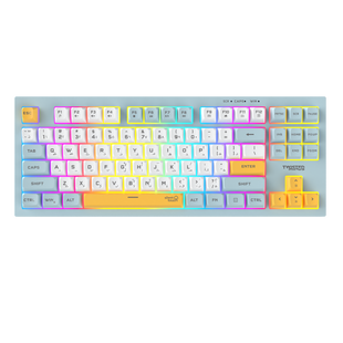 Twisted Minds TM-MK75-W Spectrum Series Wired Keyboard 80% Compact Gasket structure membrane - (English / Arabic) Layout