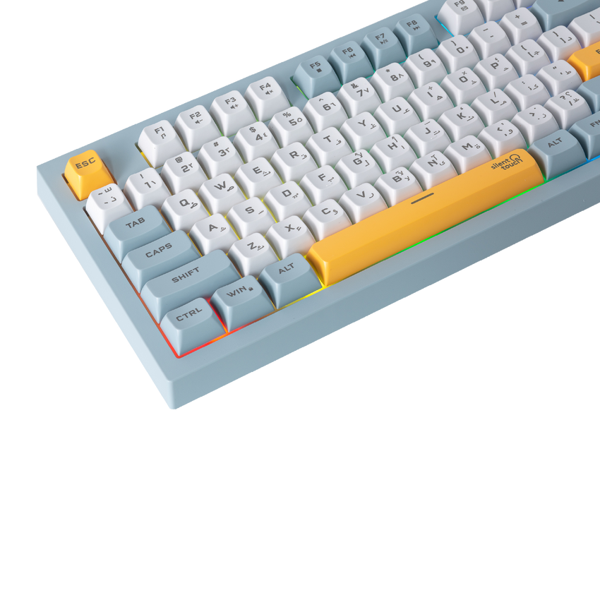 Twisted Minds TM-MK75-W Spectrum Series Wired Keyboard 80% Compact Gasket structure membrane - (English / Arabic) Layout