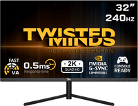 Twisted Minds 32 ,QHD ,240Hz ,VA ,0.5ms ,HDR ,HDMI2.1 Gaming Monitor - TM32QHD240VA