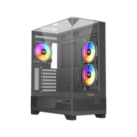 Twisted Minds Dark Pulse Tempered Glass Mid Tower Gaming Case - Black - TM-XL290-B