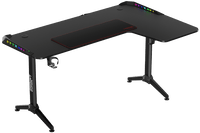 Twisted Minds WARRIOR L Shaped Gaming Desk RGB Right Black - TM-Y-RB-RGB