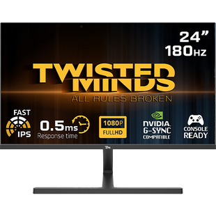Twisted Minds 24inch ,Flat ,FHD ,180Hz, 0.5MS, FAST IPS, HDR ,HDMI2.1 Gaming Monitor