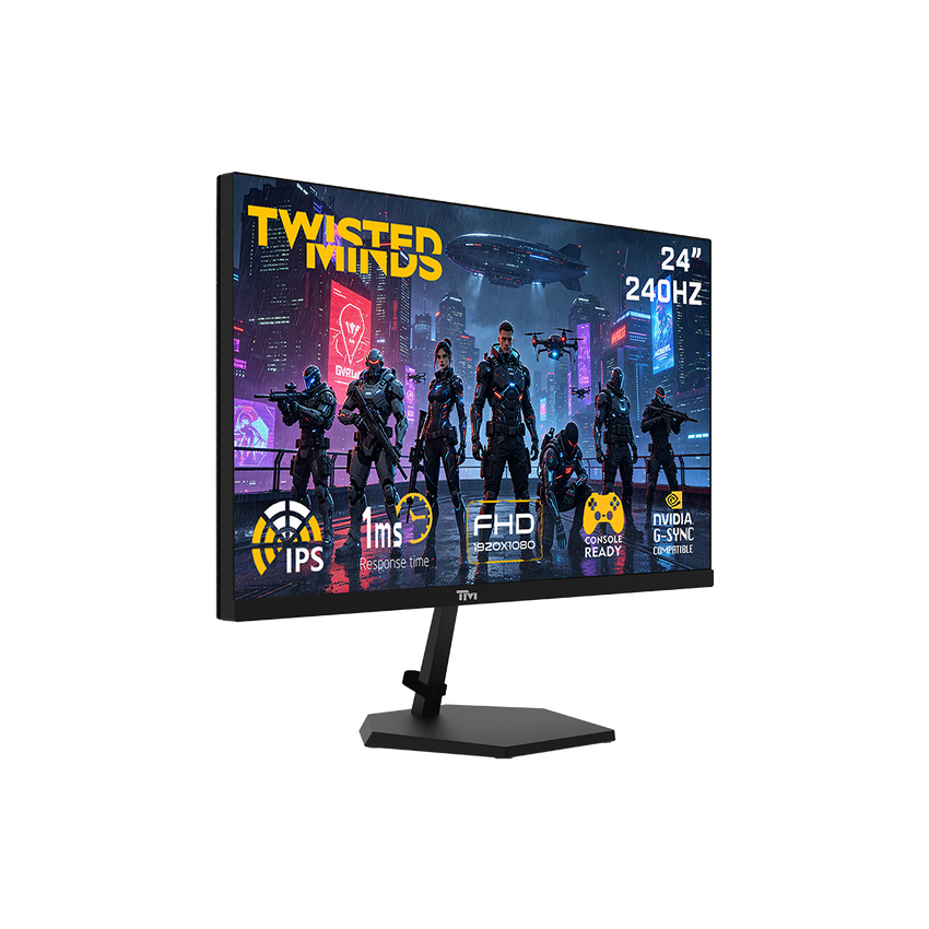 Twisted Minds 24” FHD, 240HZ, 1MS, IPS HDMI 2.0 Gaming Monitor - TM24FHD240IPS