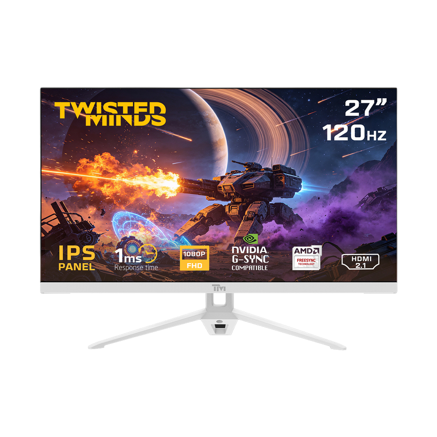 Twisted Minds 27” FHD, 120HZ, 1MS, IPS HDMI 2.0 Gaming Monitor - TM27FHD120IPS-W