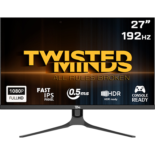 Twisted Minds Supreme Series Flat 27" FHD - 192HZ 0.5MS Fast IPS HDMI 2.1 Gaming Monitor