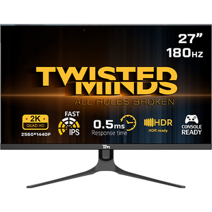 Twisted Minds Blaze Series Flat 27" QHD - 180HZ 0.5MS Fast IPS HDMI 2.1 Gaming Monitor - TM27QHD180IPS