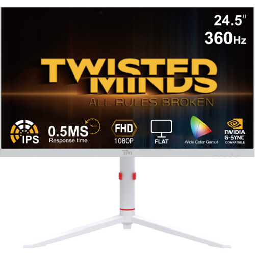 Twisted Minds Artic Pro Series 24" FHD - 360H - White