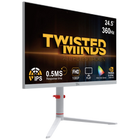 شاشة ألعاب Twisted Minds Frost Series مقاس 24 بوصة بدقة FHD - 360 هرتز، زمن استجابة 0.5 مللي ثانية، تقنية IPS سريعة، منفذ HDMI 2.1 - لون أبيض