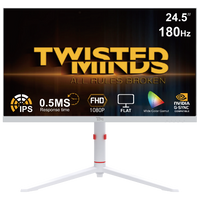 شاشة ألعاب Twisted Minds Blaze Series مسطحة مقاس 24 بوصة بدقة FHD - 180 هرتز، زمن استجابة 0.5 مللي ثانية، تقنية IPS سريعة، منفذ HDMI 2.1