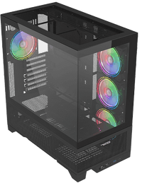 صندوق ألعاب Twisted Minds Phantek - 07 Mid Tower - أسود