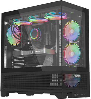 صندوق ألعاب Twisted Minds Phantek - 07 Mid Tower - أسود