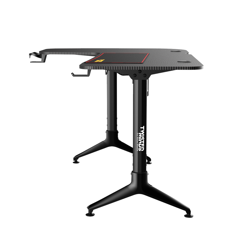 مكتب ألعاب على شكل حرف Y من تويستد مايندز، بنسيج ألياف الكربون - يسار 